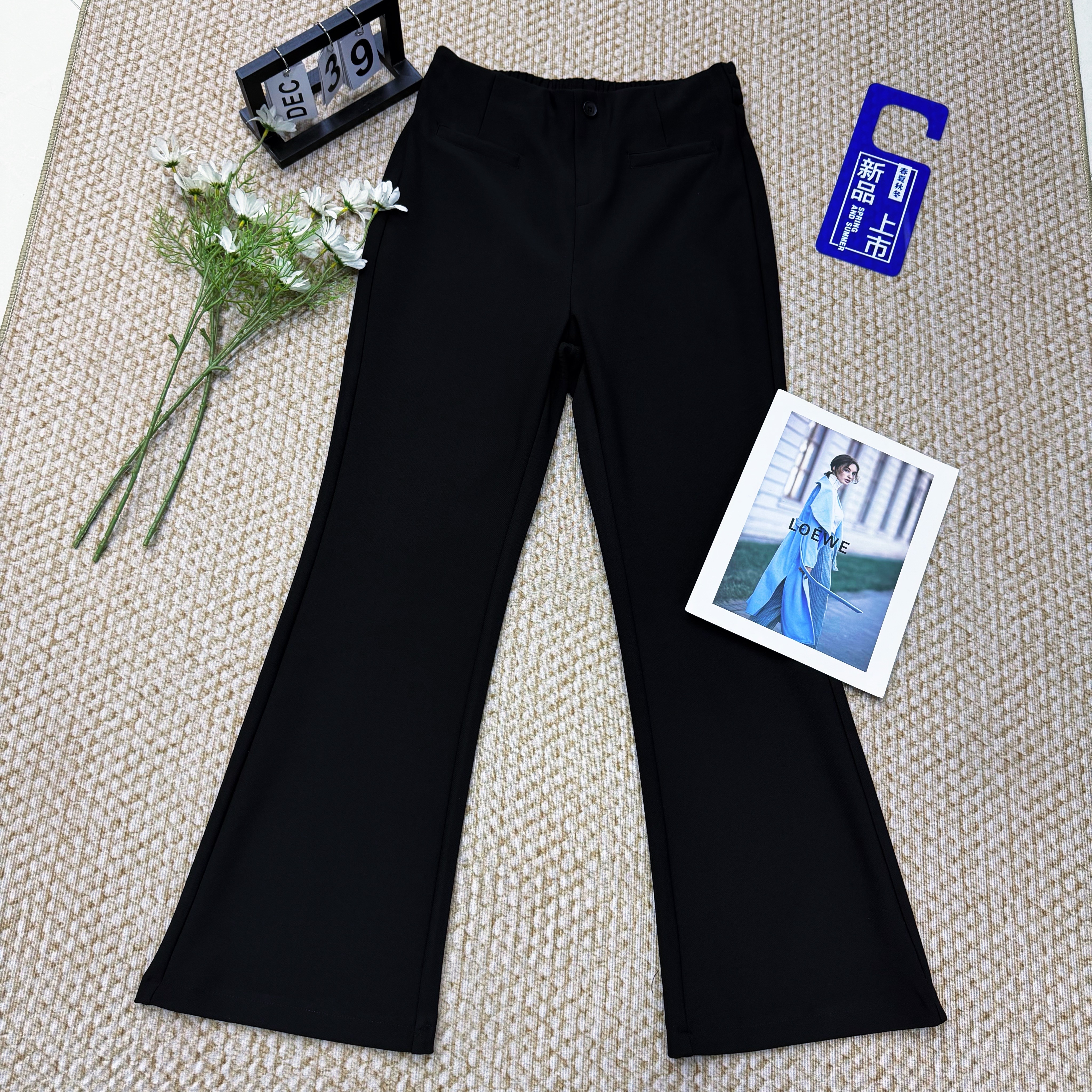 2026春夏新款时尚高腰显瘦女长裤梨形身材微喇大码胖mm弹力喇叭裤,女装/女士精品,打底裤,淘宝优惠券,粉丝福利购,淘宝优惠卷