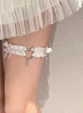 爱心十字架腿环choker项圈两用
