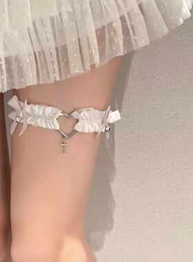 爱心十字架腿环choker项圈两用