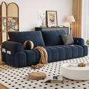 司朴复古风雪尼尔泡芙沙发床客厅小户型可折叠一体两用布艺沙发