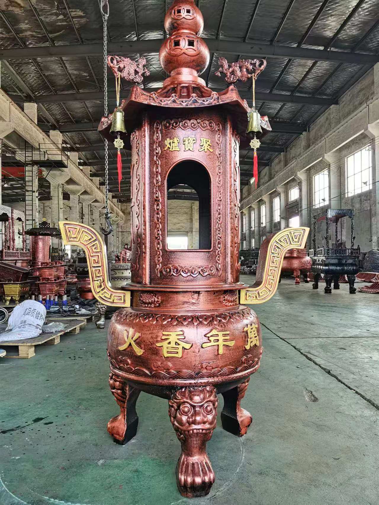 圆形化宝炉安全保障香炉寺庙铸铁