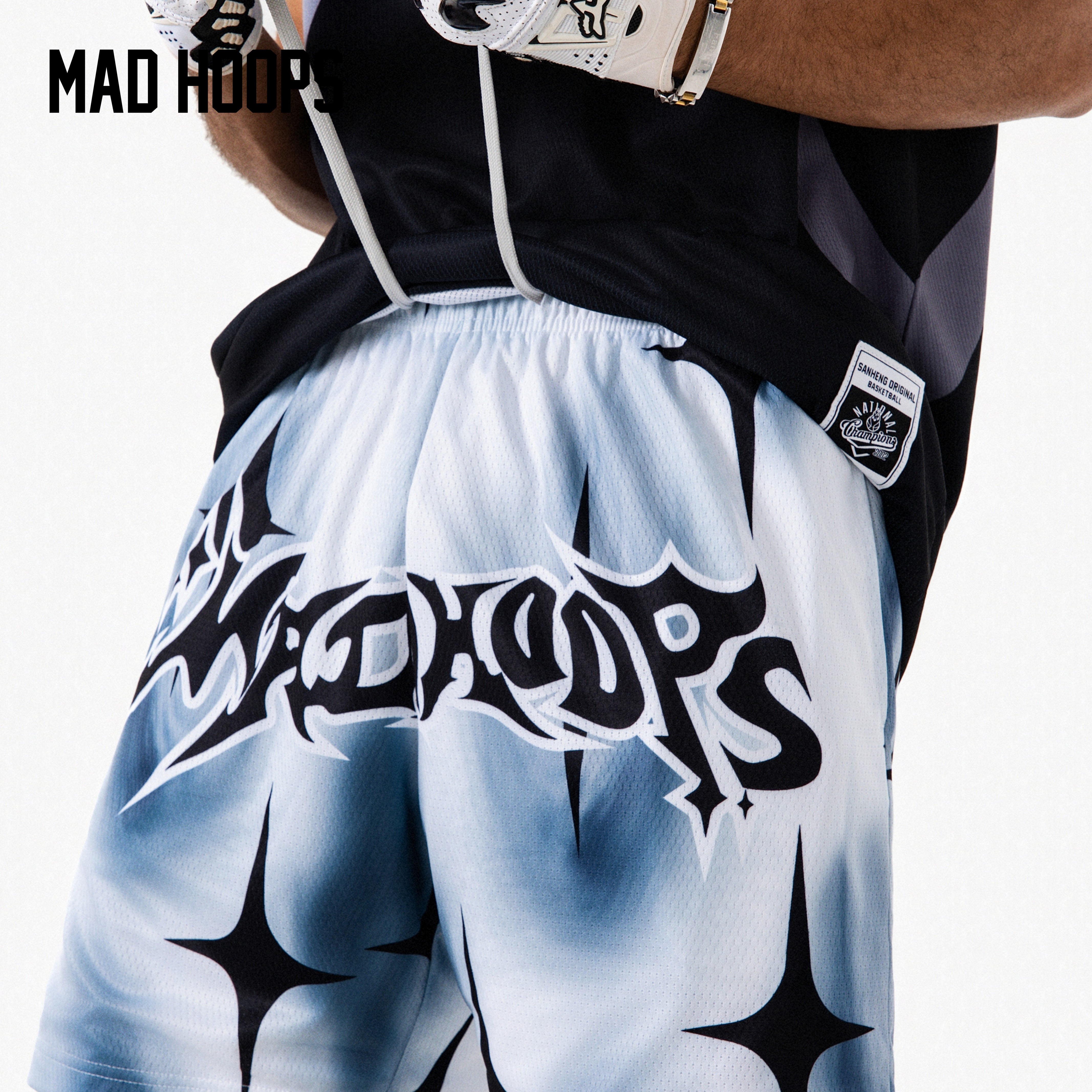 Madhoops星标美式三分运动短裤