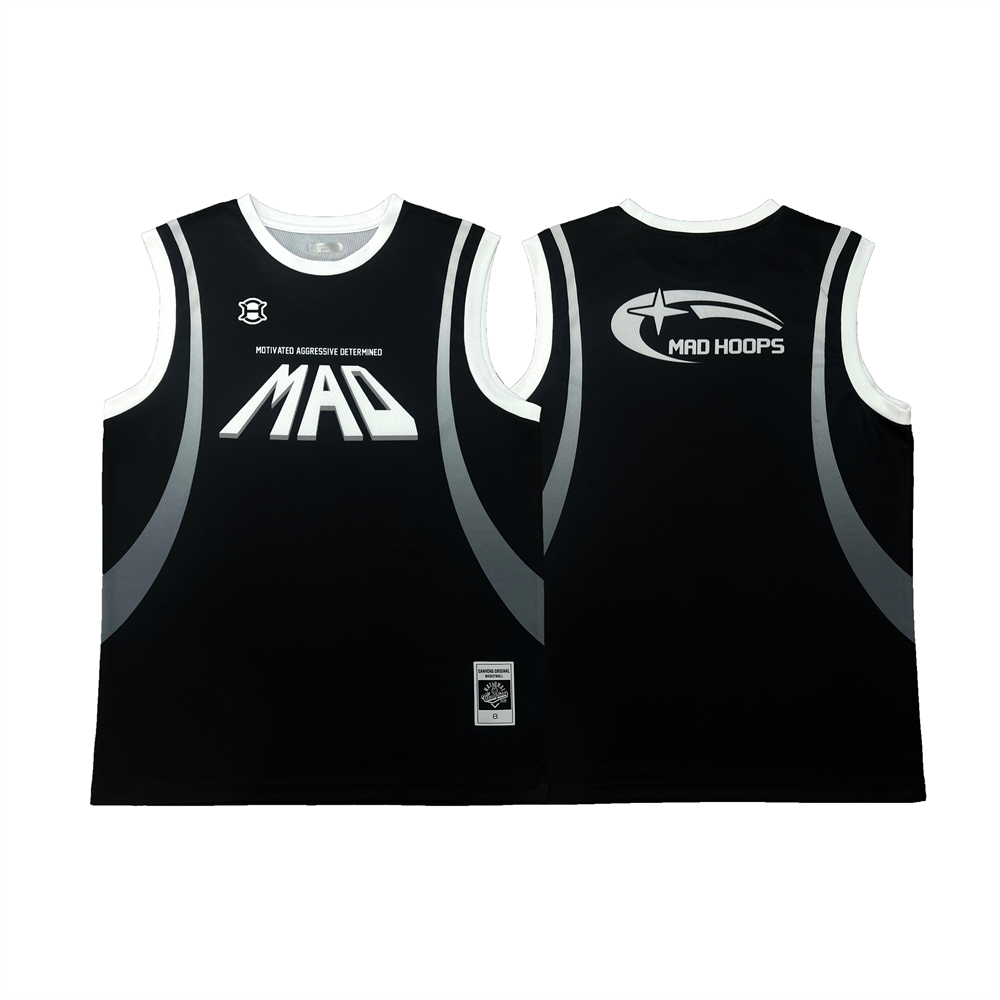 Madhoops渐变黑白训练背心