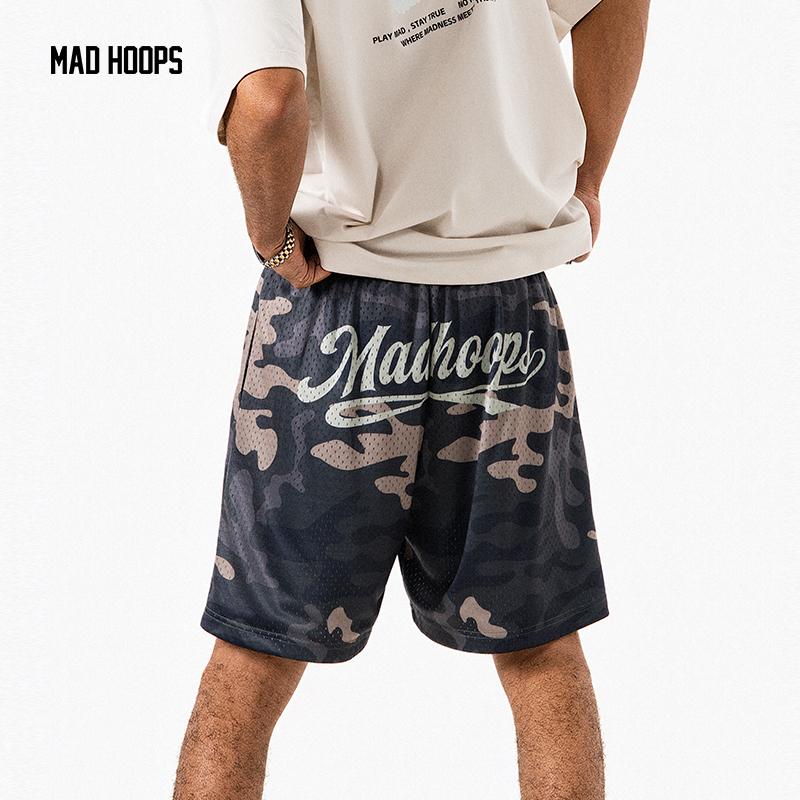 Madhoop篮球短裤美式迷彩运动裤