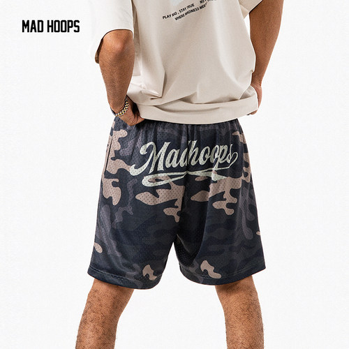 Madhoop篮球短裤美式迷彩运动裤