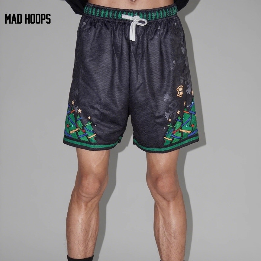 Madhoops美式圣诞限定三分裤