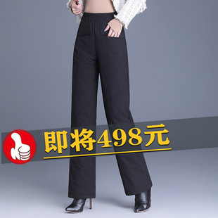 外贸出口羽绒裤女外穿2025冬新款高腰显瘦保暖棉裤百搭休闲棉裤子