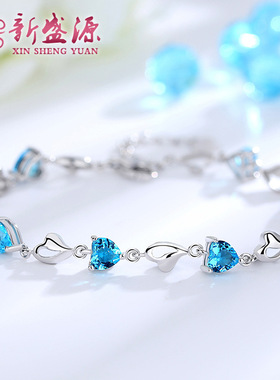 哎呀呀纯银韩国时尚风心扉手链