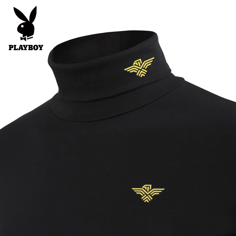 花花公子长袖高领保暖加绒加厚