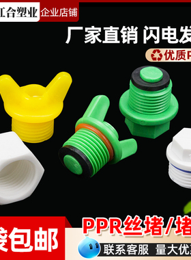 PVC外牙堵头PPR堵帽塞头罗纹堵塞牙堵丝堵给水管20/25/32/4分/6分