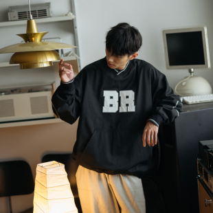 宽松长袖 BOHRHOO2023AW秋季 复古冰球服情侣爆款 美式 卫衣男女 新款