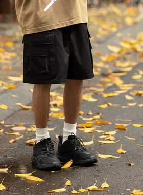 BOHRHOO 23SS 日系复古多口袋斜纹工装短裤军事风休闲cargo短裤男