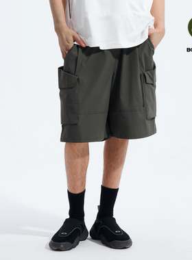 BOHRHOO24SS新款KTR联名暗格抗皱透气CARGO懒人橡筋腰头休闲短裤