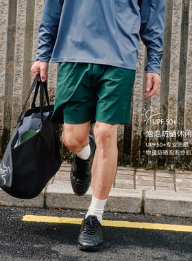 BOHRHOO25SS「泡泡纱防晒」活力素色宽松沙滩运动休闲短裤男女夏