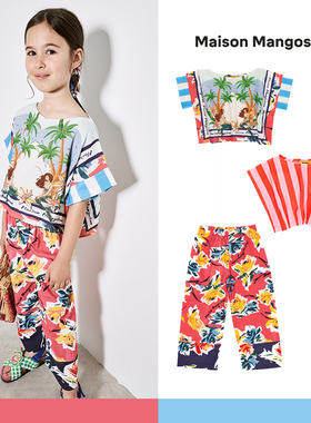 33 现货 Maison Mangostan儿童印花美人鱼上衣夏潮牌