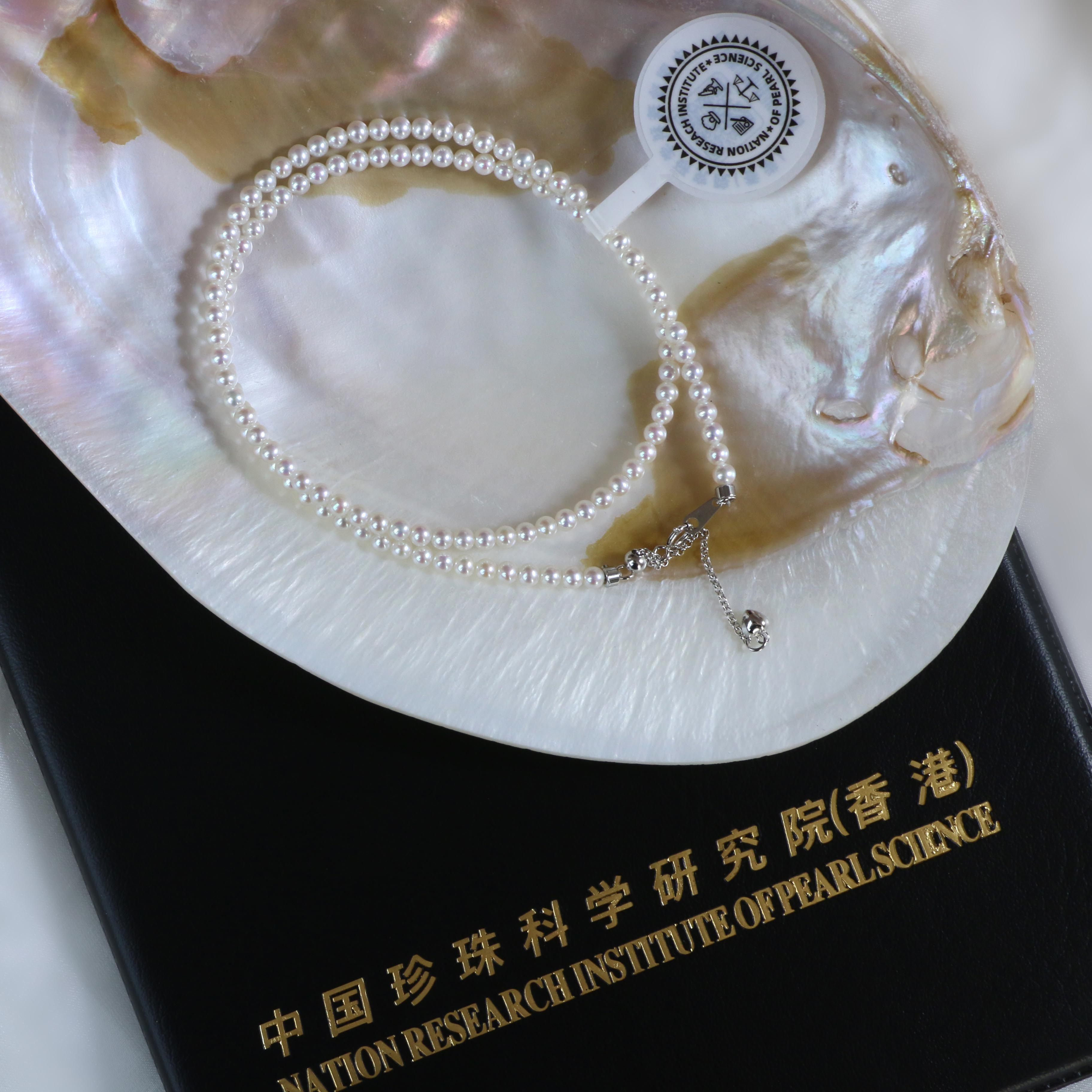 【可乐优选】【天女】s925强光baby珠项链(带香港天女大证)