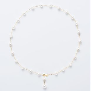 6mm淡水极光满天星项链 18k金5 50cm 可乐优选