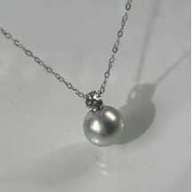 【可乐优选】18k金9-10mm真多麻戴妃吊坠（赠银链）