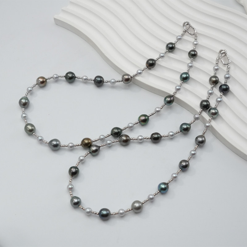 【可乐优选】S925银5-6mm海水黑色大溪地珍珠项链（多样性发1）,珠宝/钻石/翡翠,颈饰,淘宝优惠券,粉丝福利购,淘宝优惠卷