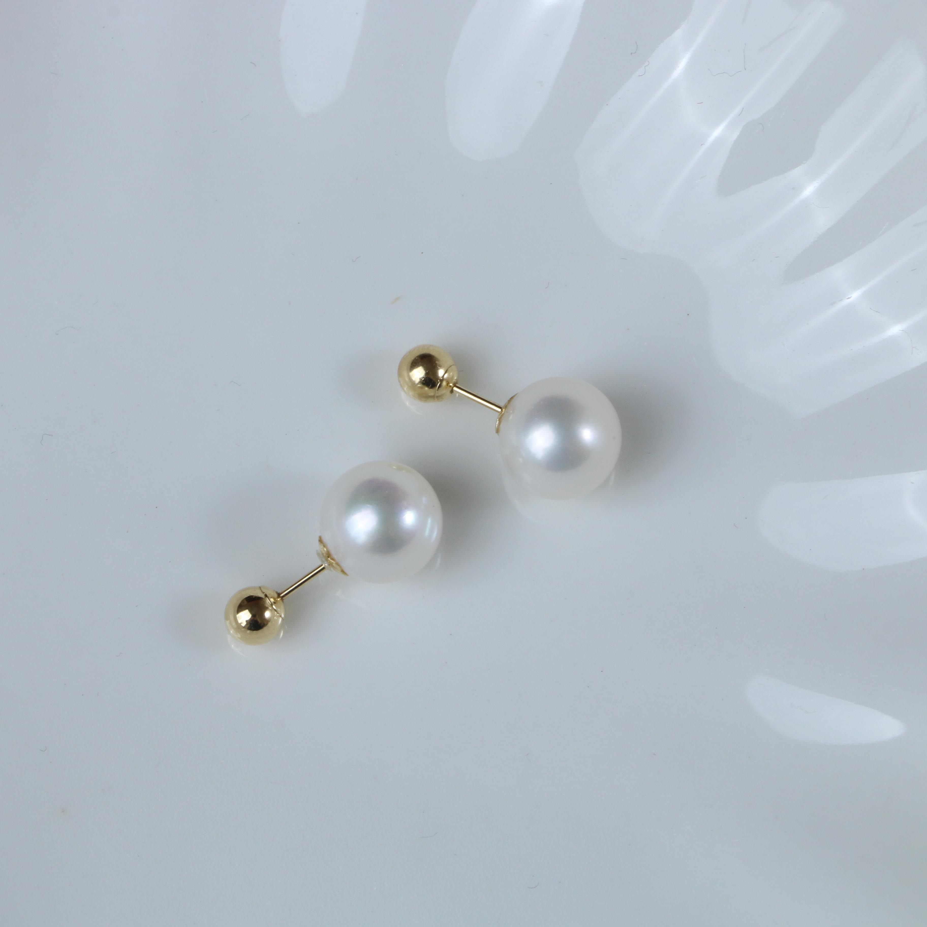 18k金8-9mm正圆极光淡水无核珍珠耳钉（两戴款）R250,珠宝/钻石/翡翠,耳饰,淘宝优惠券,粉丝福利购,淘宝优惠卷