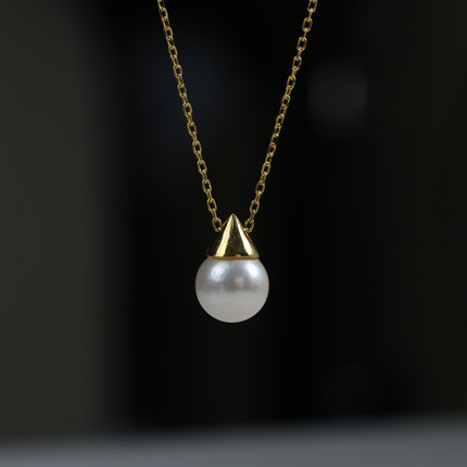 8-9mmS925银海水akoya珍珠雪人吊坠H925J0707