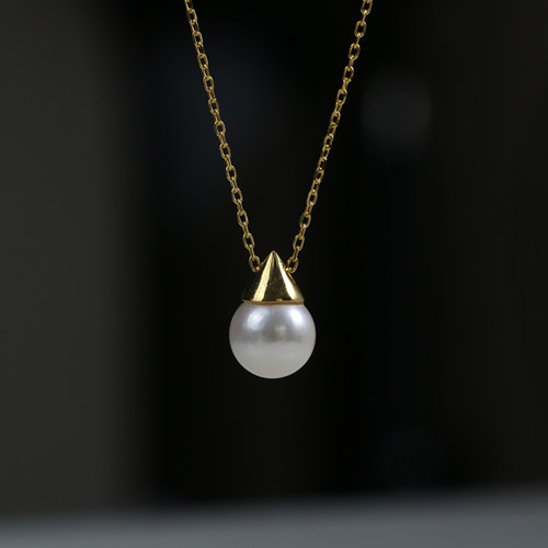 8-9mmS925银海水akoya珍珠雪人吊坠H925J0707