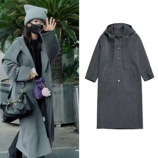 杨紫同款双面羊毛大衣商场专柜同款羊绒大衣中长款高级感双面呢