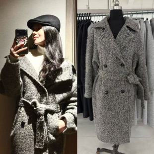 毛呢外套 高品质中长款 刘浩存同款 大衣商场专柜同款