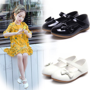 公主鞋 宝宝花童鞋 子学生黑色演出鞋 白色春款 韩版 女童皮鞋 儿童单鞋