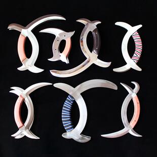 八卦子午鸳鸯钺八卦钺不锈钢鸳鸯钺双钺武术双钺双钥未开刃