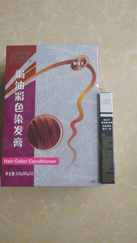 貂油彩色焗油膏现代遮白发正品