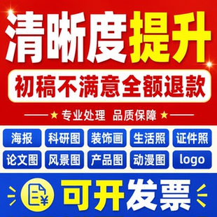 图片清晰度提升模糊图片清晰处理画质修复无损放大尺寸高清分辨率