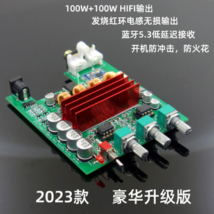 家用100W BL53A TPA3116 2.0數字功放板 藍牙5.3 2紅環電感豪華版