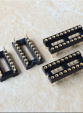 14位 16位 18位 20位 进口全镀金IC座   DIP圆孔IC座
