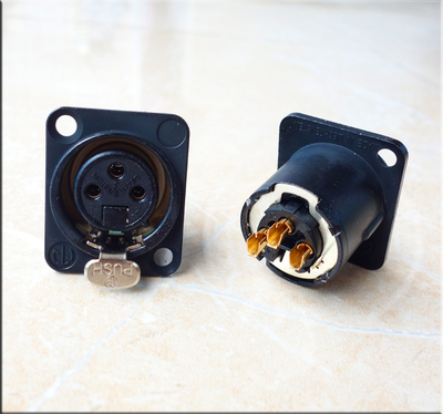 Швейцария NC3FD-LX-B Black Golded Balated сбалансированной трехъядерный XLR Capital Capital Nong Lennon Mother Socket