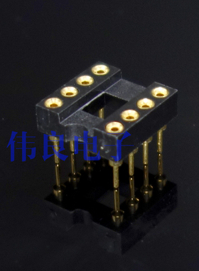 台湾Nextron正凌精工 DIP-8圆孔全镀金8位IC座 运放插座