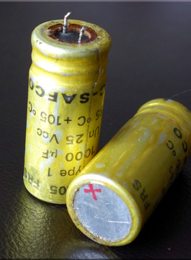 法国金装 SIC SAFCO 1000UF 25V 发烧电容(磨功放最合算)