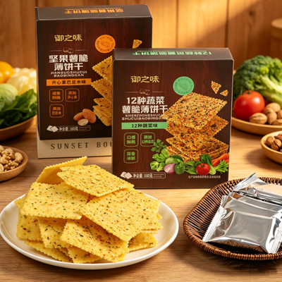 御之味12种蔬菜薄脆饼干160g