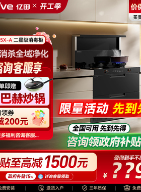 小志系列◆亿田D25X二星消毒柜集成灶家用一体灶台