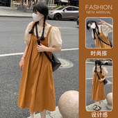 吊带连衣裙两件套装 夏季 孕妇装 实拍