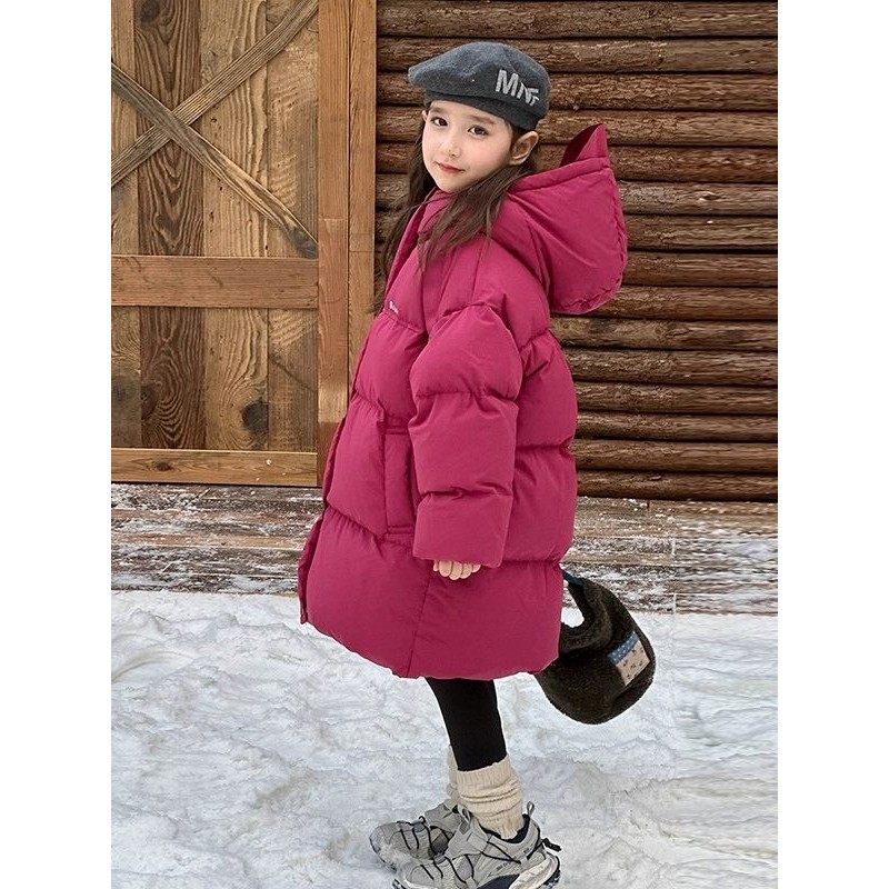 法国Uamtor女童秋冬新款羽绒服中长款中大童加厚90白鹅绒三防外套