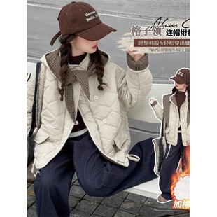 法国Uamtor女童秋冬装外套2025新款洋气加厚夹克冬季时髦夹棉上衣