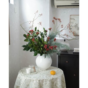 山归来鲜切山归来蔷薇果大型桌面花艺组合家居瓶插花鲜花水养真花