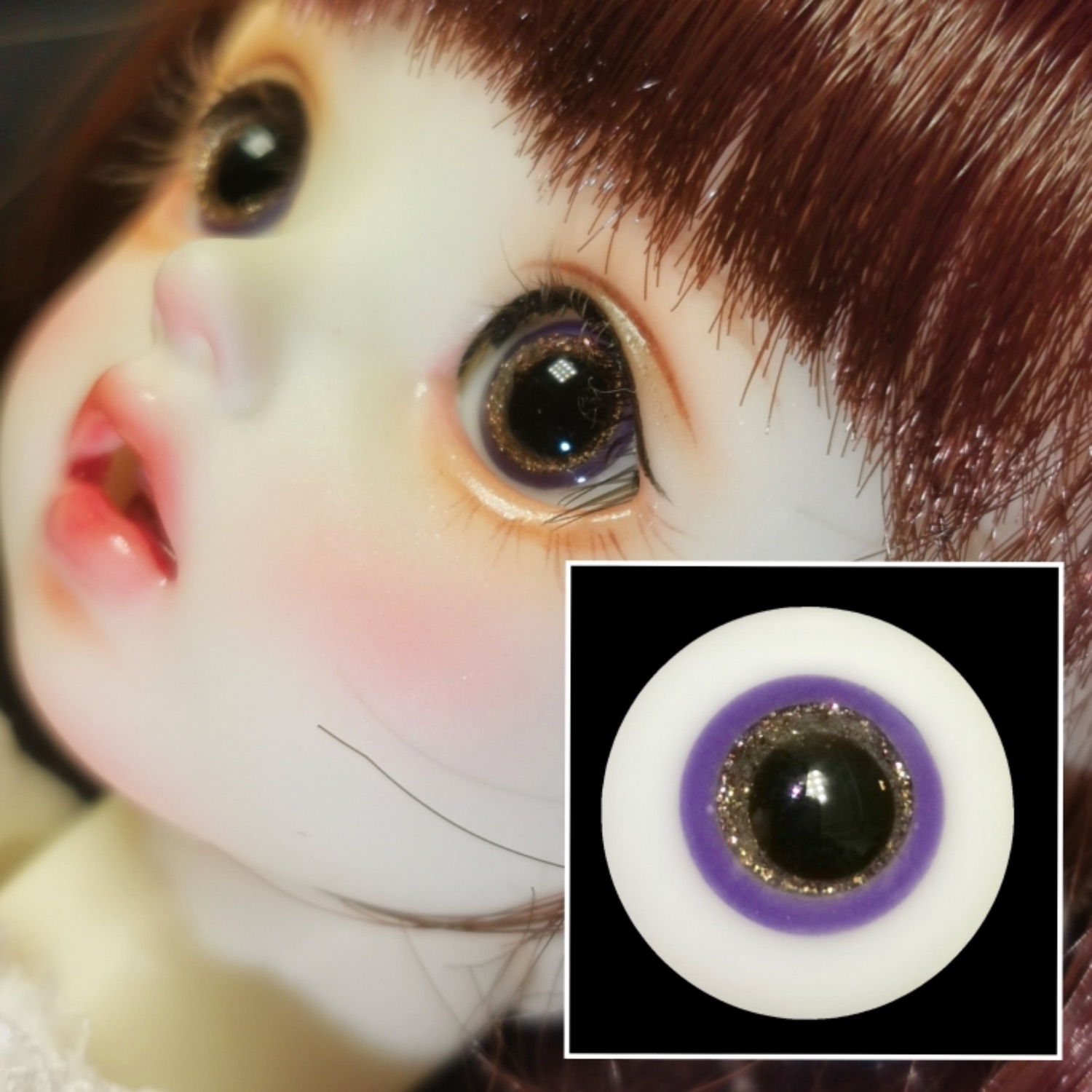 3对包邮BJD玻璃眼珠眼睛3468分ob11可用10mm12mm14mm16mm小虹膜