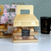 盒节日伴手礼 雪媚娘凤梨酥圆形吸塑盒包装 烘焙包装 双层蛋黄酥包装