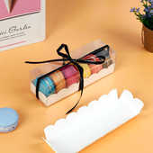 马卡龙长方形包装 饼干甜点盒子 盒透明PET烘焙曲奇饼干糖果法式