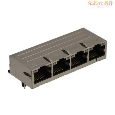 08B0-1X4T-36-F原装「CONN JACK 4PORT 100 BASE-T PCB」正品