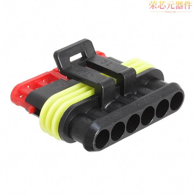 282090-1原装「CONN PLUG 6POS 1.5 SERIES BLACK」正品