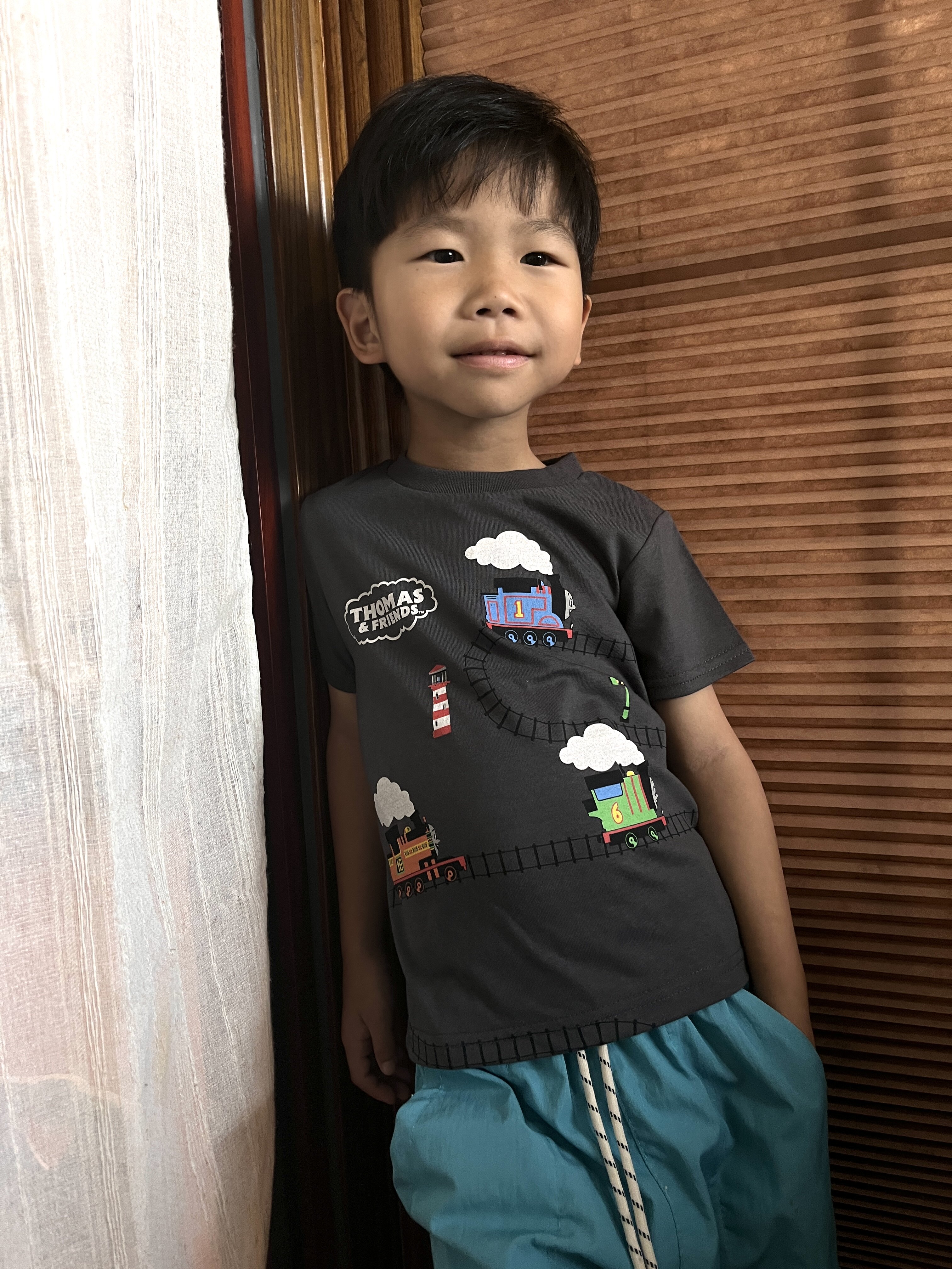 小火车在绕圈圈 男童夏季短袖圆领T恤 95 100