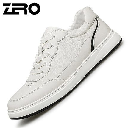 零度隔水透气真皮时尚运动休闲鞋轻便百搭柔软青年男鞋小白鞋板鞋